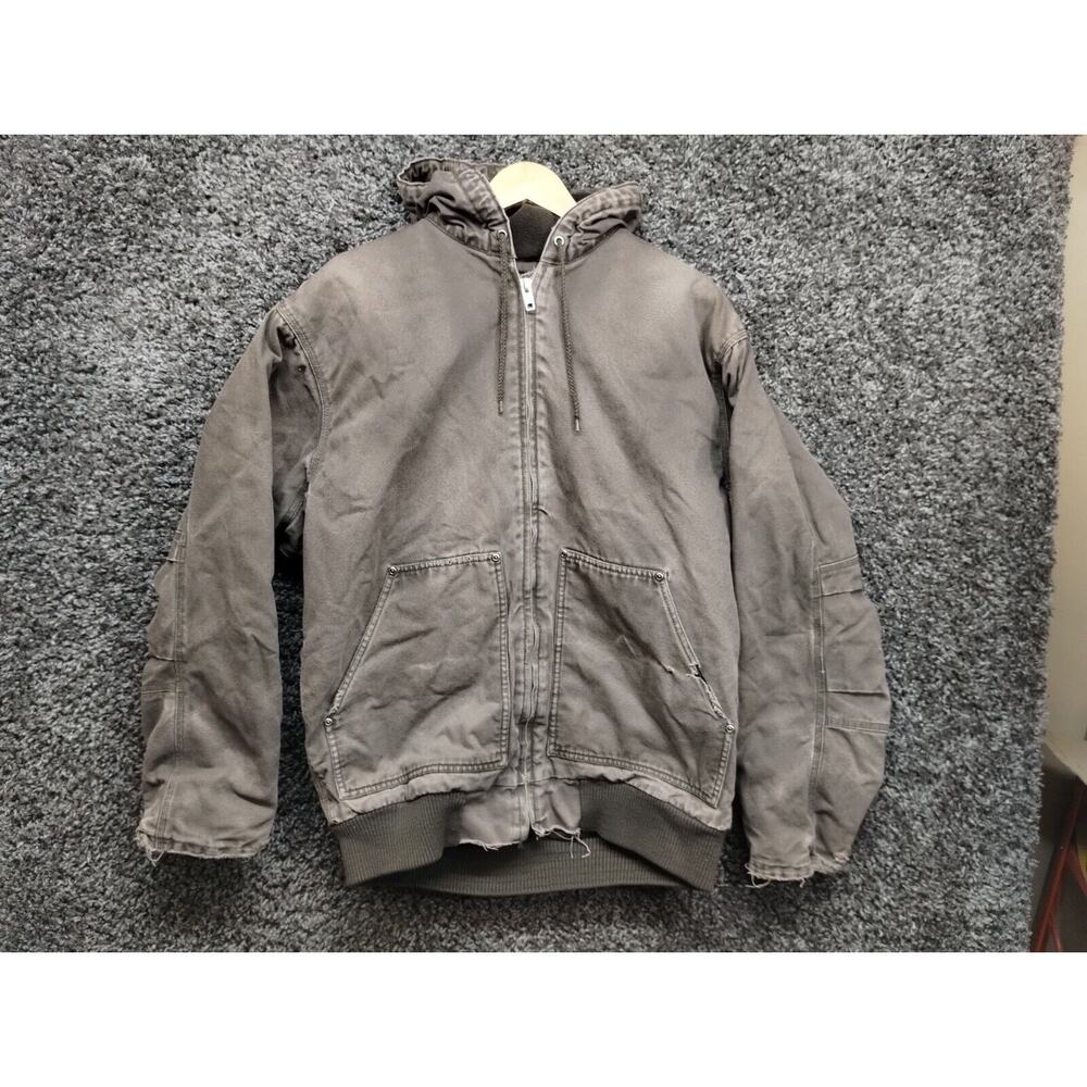 VTG Lakin McKey Trading Canvas Jacket Men LT Large Tall‎ Brown Hooded Lined KEY